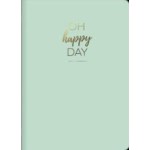 CADERNETA TILIBRA HAPPY 123X176 GRAMPEADA 32 FOLHAS PASTEL VERDE