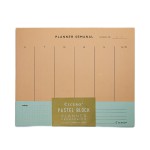 BLOCO CÍCERO PLANNER PASTEL BLOCK 24,5X20,3 SEMANAL 52 FOLHAS LARANJA