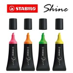 MARCADOR STABILO TEXTO SHINE ESTOJO COM 4