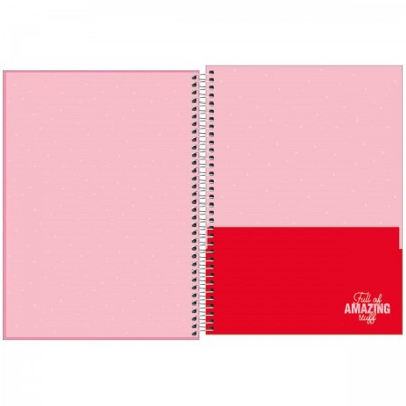 Caderno Espiral Universitário Tilibra Love Pink 10 Matérias