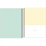 CADERNO TILIBRA COLEGIAL 177X240 HAPPY WITH 80 FOLHAS PASTEL VERDE