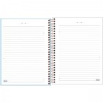 CADERNO TILIBRA COLEGIAL 177X240 HAPPY WITH 160 FOLHAS 10 MATÉRIAS PASTEL AZUL