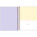 CADERNO TILIBRA COLEGIAL 177X240 HAPPY WITH 160 FOLHAS 10 MATÉRIAS PASTEL LILAS